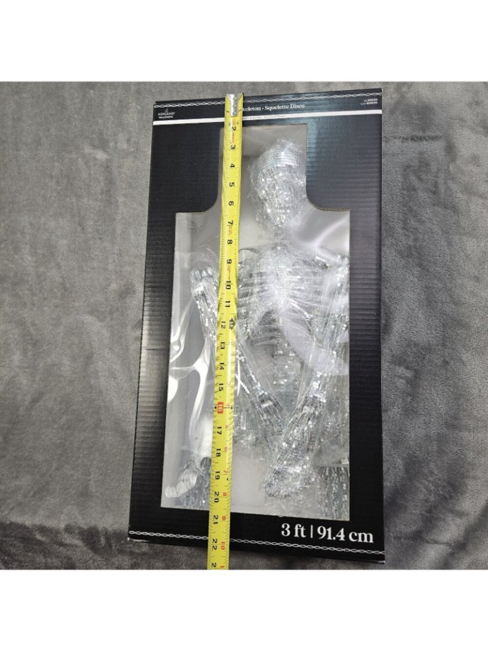 Ashland Halloween Disco Skeleton 3ft Spooky Glam Hanging Decoration NIB RARE